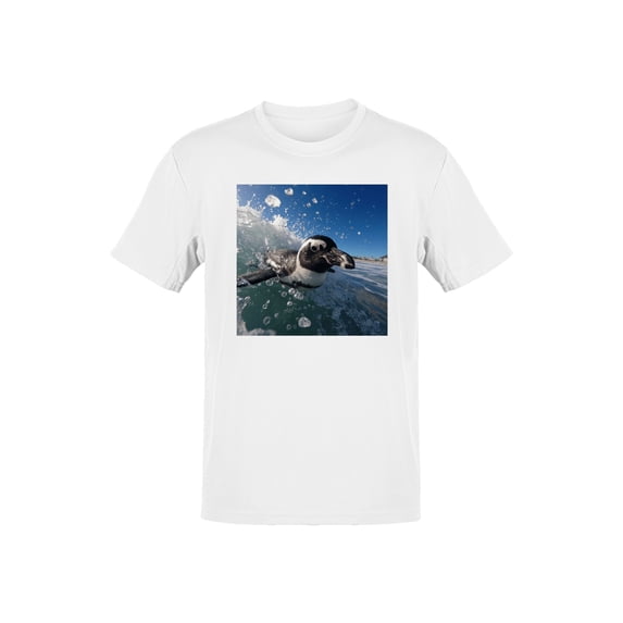 Surfing Penguin Ocean Adventure Men's T-shirt