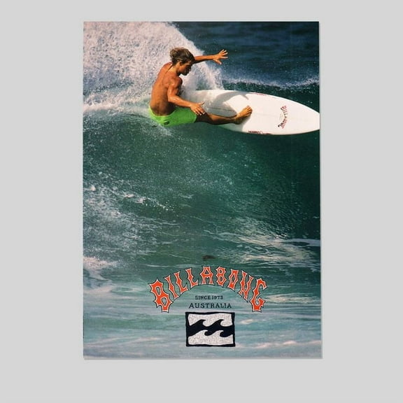 Surfing Poster -1990 BILLA..BONG Surfing Poster - Vintage Style - Size 24x36 - Postora