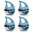 thumbnail image 1 of Surfing The Rocky Waves Urn - Burial Urns For Human Ashes - Urn For Human Ashes Adult Women& Men - Urn For Ashes For Mom - Adult Cremation Urn, urn for ashes adult male(Size - 4inch, 4Pcs), 1 of 2