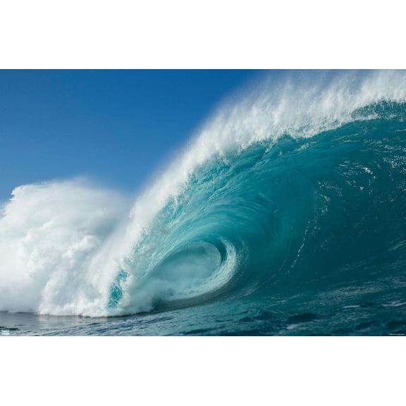 Surfing - Rolling Wave Wall Poster, 14.725" x 22.375"