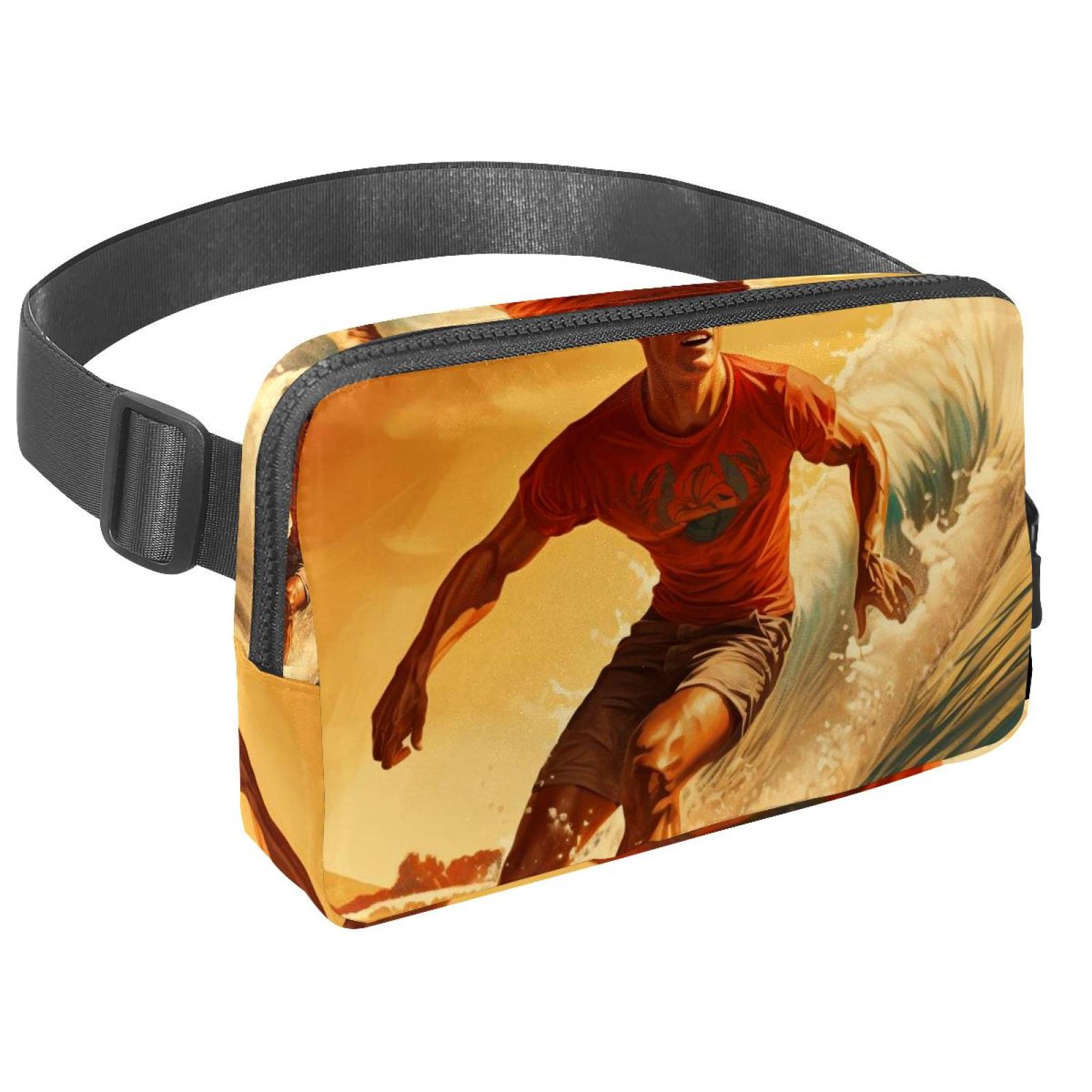 Surfing Running Belt Money Belt Waist Bag Cross Body Bag Lightweight Adjustable Extension Strap Unisex Black Kindly Waterproof SportsOutdoor Hiking Cycling Travel Gym Workout Running Belt Bag²