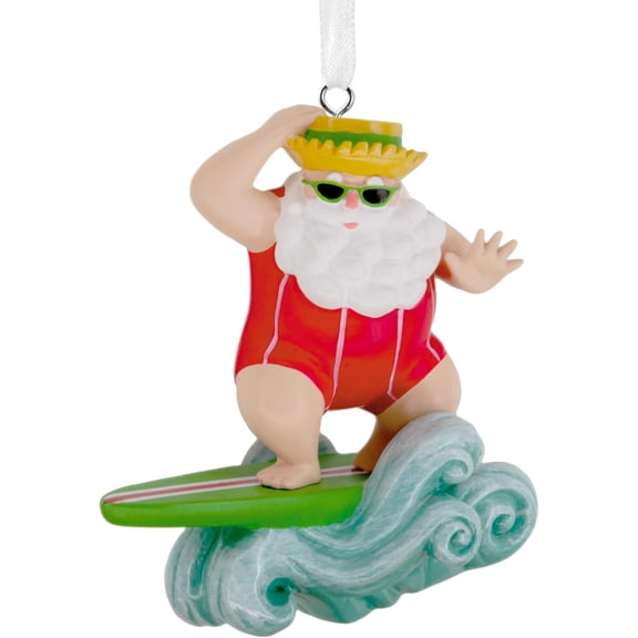 Surfing Santa Christmas Ornament Hallmark