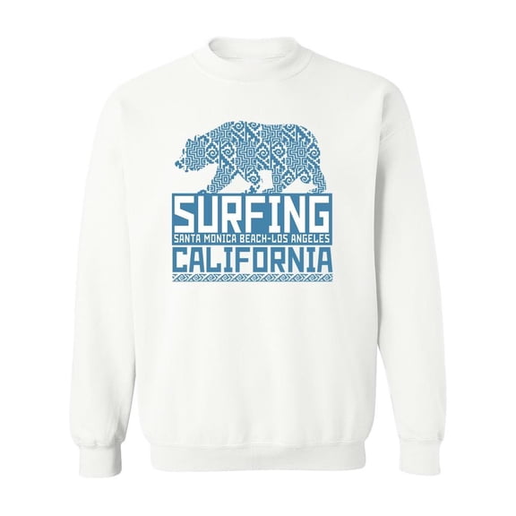 Surfing Santa Monica Ca Sweatshirt Men -Image by Shutterstock, Male Small