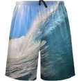 thumbnail image 1 of Surfing Sea Waves Blue Ocean Crest Wave Water Sunshine Sky Mens Pajama Pants Shorts Sleepwear Lounge Men's Pajama Bottoms Gift for Family, 1 of 7