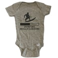 thumbnail image 1 of Surfing Skills Loading Funny Surfer Humor Baby Bodysuit - Grey, 1 of 2