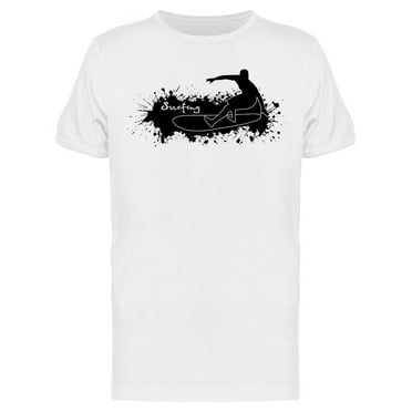 Surfing Splash And Silhouette T-Shirt Men -Image by Shutterstock, Male Small