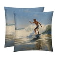 thumbnail image 1 of Surfing in Summer Set with Unique CoversPatterns - 2 Pack Decorative Pillows for Bed - Includes Pillow Inserts - Available in 16x16, 18x18, 20x20 Inches for Any Occasion, 1 of 6