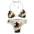 thumbnail image 1 of Surfing in Summer Women's Swim Suit Bikini Set with Detachable Sponge and Adjustable Strap, Two-Pack, Ideal for Beach and Pool, One-Piece Swimsuits Included, 1 of 6