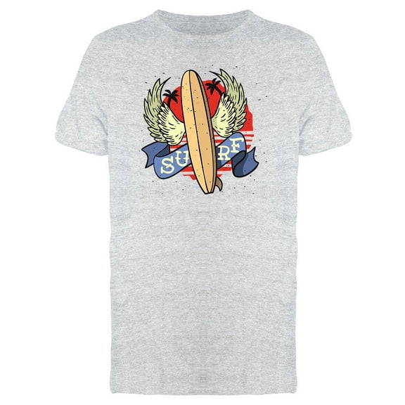 Surfing Surf Longboard Wings Tee Men's -Image by Shutterstock