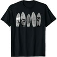 thumbnail image 1 of Surfing Surfboard Vintage Classic Retro Surfboarder Surfer T-Shirt Black X-Large, 1 of 4