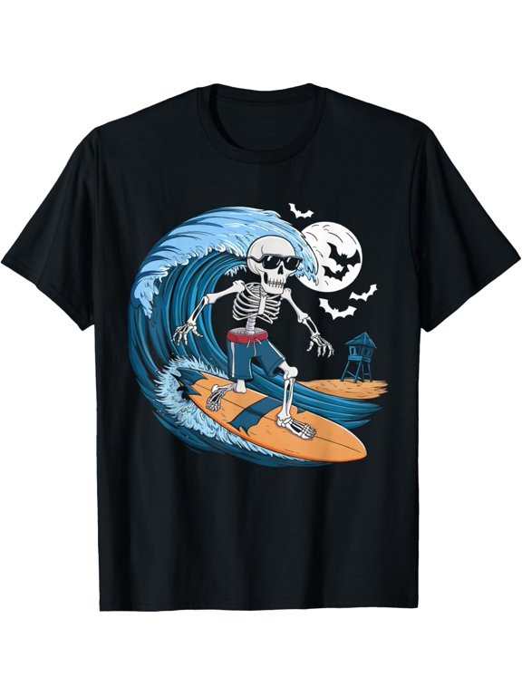 Surfing Surfer Hawaiian Surf Hawaii Halloween Celebration T-Shirt, Size S-5XL