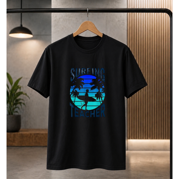 Surfing Teacher Surf Surfer Surfboard School Coach Graphic Unisex T-shirt, S-5XL