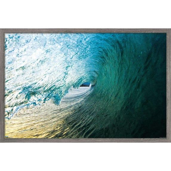 Surfing - The Lip Wall Poster, 14.725" x 22.375", Framed