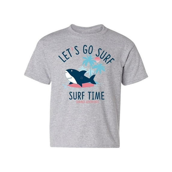 Surfing Time Shark T-Shirt Juniors -Image by Shutterstock, Medium