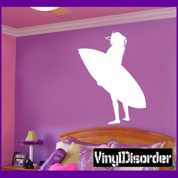 Surfing Wall Decal - Vinyl Decal - Car Decal - AL 001 - 36 Inches