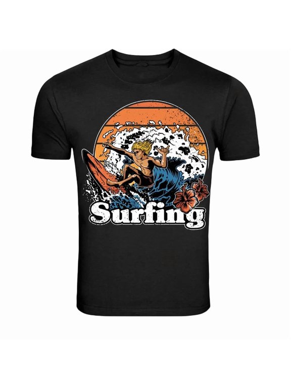 Surfing Wave Rider Surfer Beach Vintage Graphic Gift Idea For Special Celebrations T-Shirt, Size S-5XL