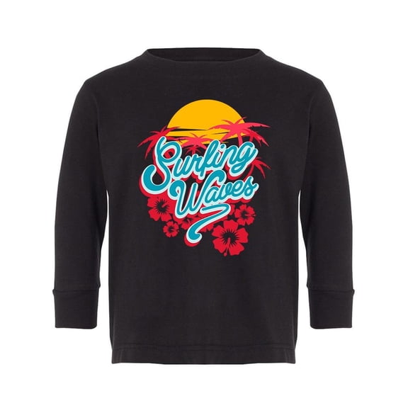 Surfing Waves And Sunset Long Sleeve Toddler -Image by Shutterstock, 4 Toddler