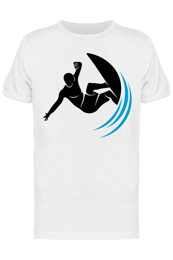 Surfing With Water Wave  T-Shirt Men -Image by Shutterstock, Male Large