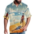 thumbnail image 1 of Surfing in Summer Men's Short Sleeve Beach Button Down Casual Printed Summer Shirts - Unisex, 1 of 6