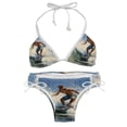 thumbnail image 1 of Surfing in Summer Women's Bikini Set with Detachable Sponge and Adjustable Strap, Two-Pack, Ideal for Swimming and Beachwear, 1 of 6