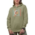 thumbnail image 1 of Surfing with a Surfer Image, Groovy Retro Wavy Text Merch Gift, Sand Hooded Sweatshirt or Hoodie, XL, 1 of 5