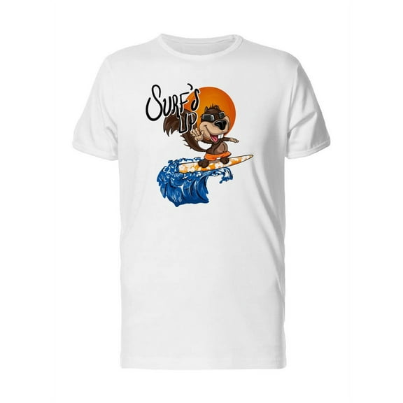 Surfs Up Cool Squirrel T-Shirt Men -Image by Shutterstock, Male 3X-Large