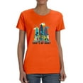 thumbnail image 1 of Surfs Up Dude Cartoon Art Shaped T-Shirt Women -Image by Shutterstock, Female Small, 1 of 4
