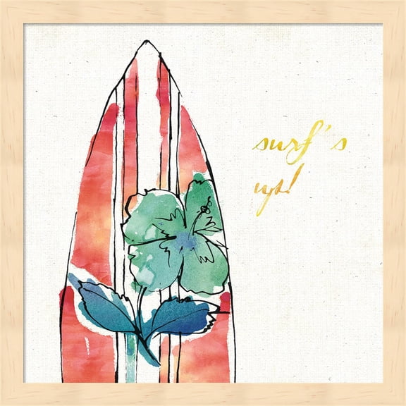 Surfs Up IX by Anne Tavoletti, Framed Wall Art, 13.25W x 13.25H