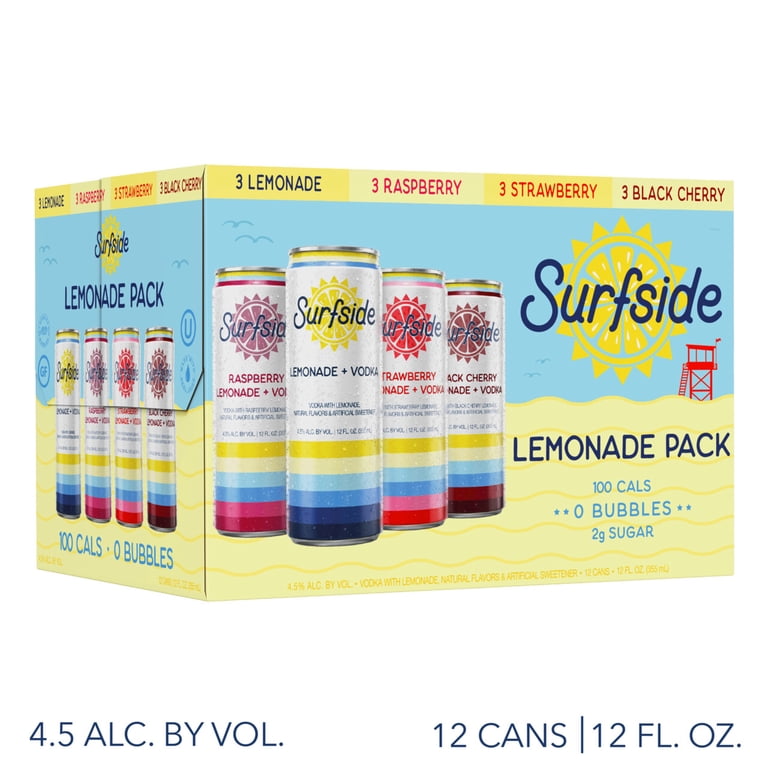 Surfside Lemonade Variety 12 pack / 12 fl oz - Walmart.com