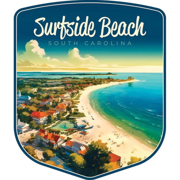 Surfside Beach South Carolina Souvenir Decorative Vinyl Decal Sticker (2-Inch)
