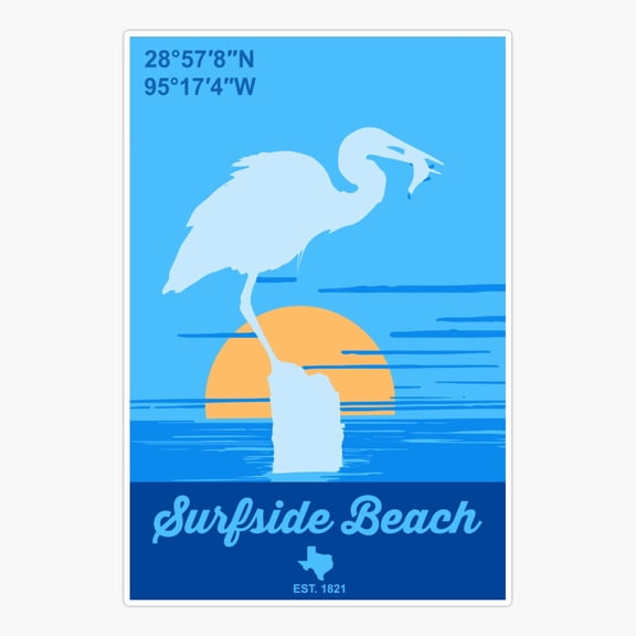 Surfside Beach Texas Coastal Travel Sticker