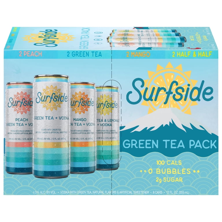 Surfside Green Tea Variety 8 Pack / 12 fl oz - Walmart.com