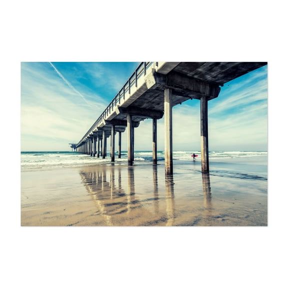 Surfside Serenity - Photography Beach Ocean Surf Coastal Surfboard Seascape Unframed Wall Art Print 4 x 6 inches