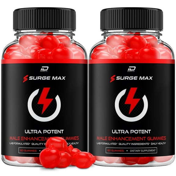 Surge Max Gummies for Men SurgeMax Male Gummies All-Natural Gummy Reviews, 2 Pack, 120 Gummies