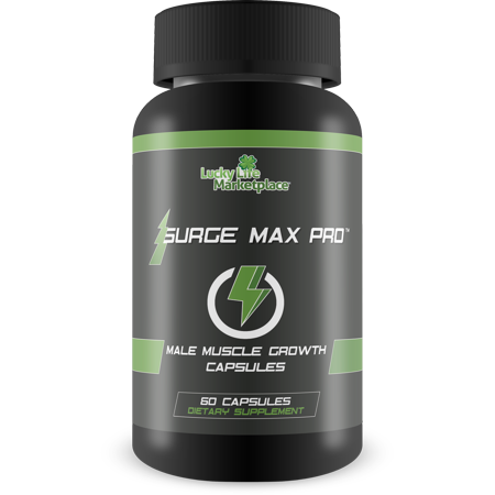Surge Max Pro - Muscle Growth Formula - Enhance Power, Strength, Stamina, & Energy - Explosive Muscle Pump - Big Gains - Aid Oxygen & Nutrient Delivery to Muscles - L-Arginine - Build Muscle Mass