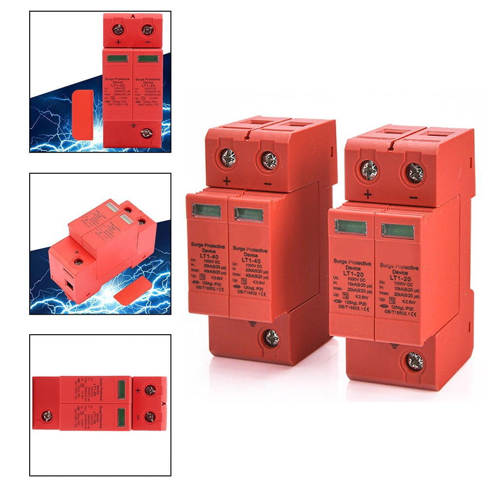 Surge Protective Device 2P 20/40Ka 600V Voltage Protector Photovoltaic Arrester 40Ka