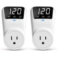 thumbnail image 1 of Surge Protector, 1800W Wall Surge Protector for Refrigerator, TV, PC, Home Appliance, Voltage Regulator with LED Display Screen, Adjustable Voltage Protector, 15A, 120V, 2 Pack,120V-2 Pack, 1 of 6