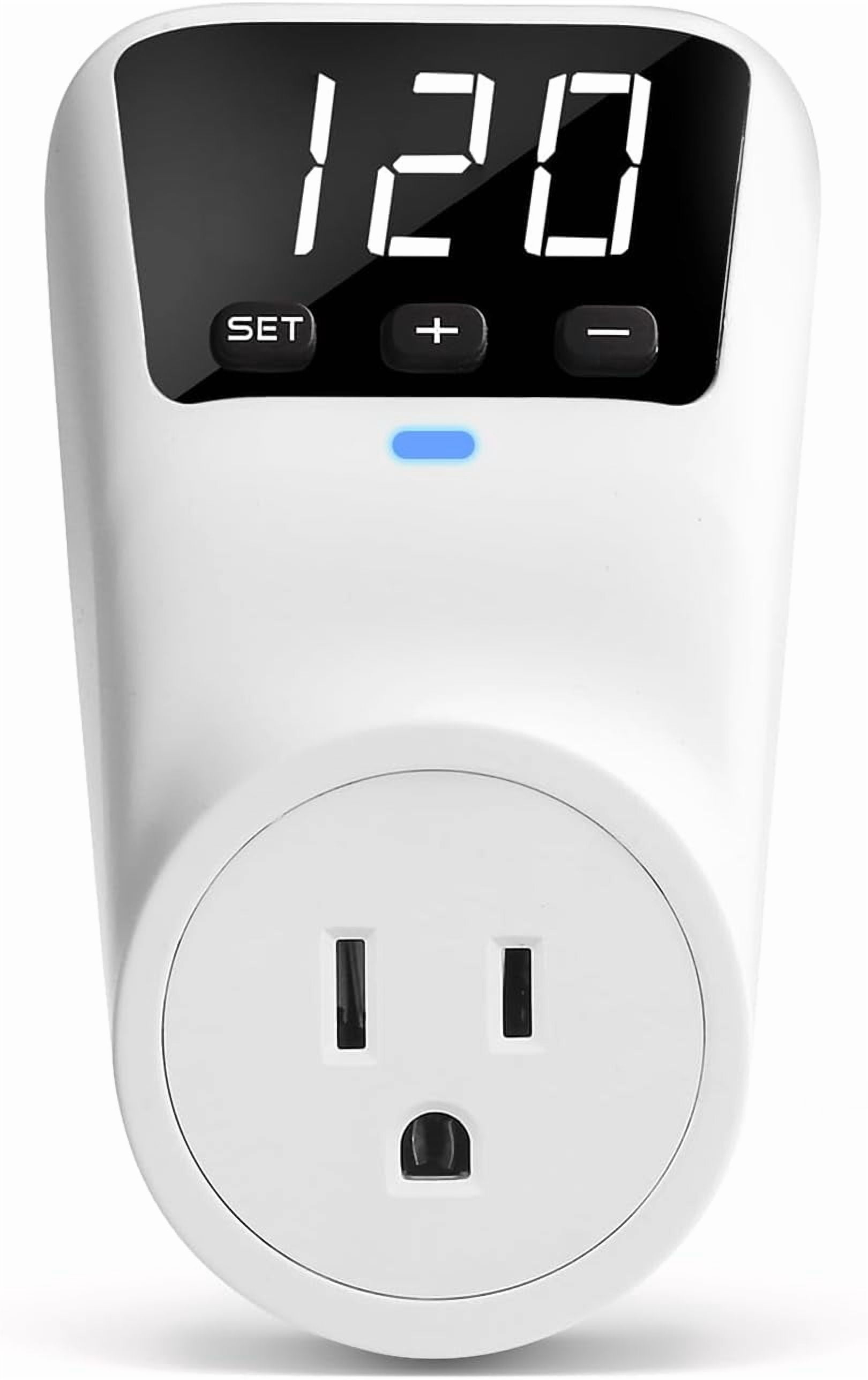 Surge Protector, 1800W Wall Surge Protector for Refrigerator, TV, PC, Home Appliance, Voltage Regulator with LED Display Screen, Adjustable Voltage Protector, 15A, 120V, 2 Pack,120V-1 Pack