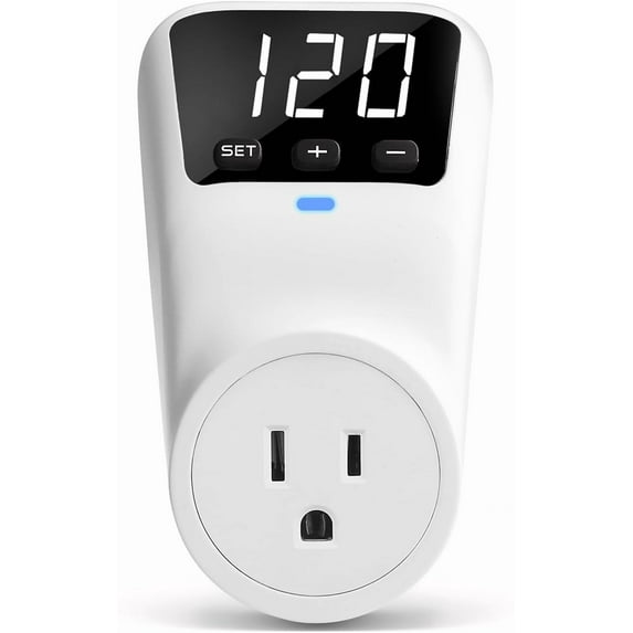 Surge Protector, 1800W Wall Surge Protector for Refrigerator, TV, PC, Home Appliance, Voltage Regulator with LED Display Screen, Adjustable Voltage Protector, 15A, 120V, 2 Pack,120V-1 Pack