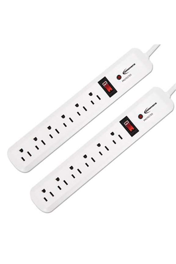 Surge Protector - 2 Pack - 6 Outlets - 4ft Cord - 540 Joules