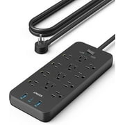 Surge Protector Power Strip (2100J), Anker 12 Outlets with 1 USB C and 2 USB Ports for iPhone