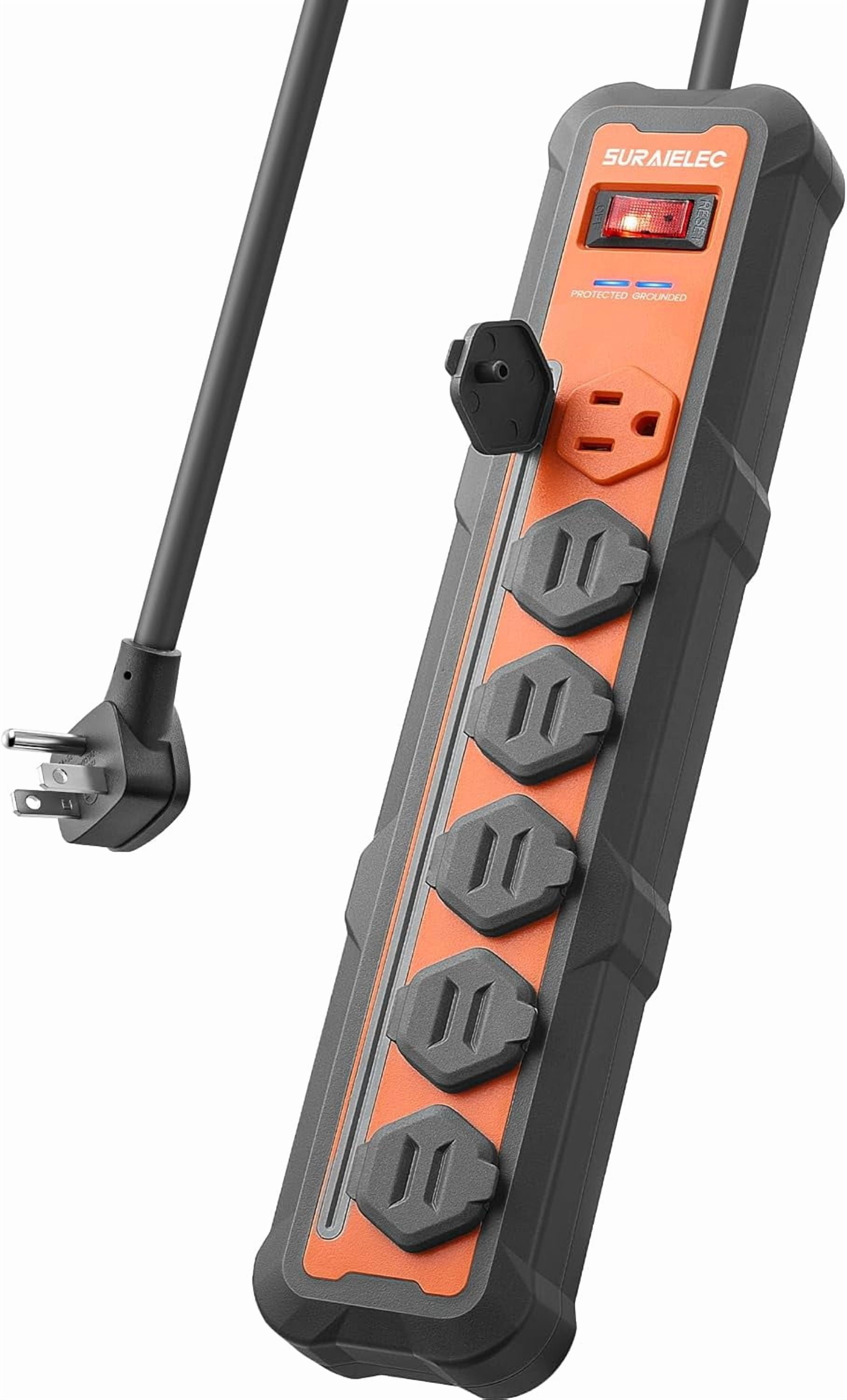 Surge Protector Power Strip, 6 Outlet, Individual Covers, 10 Ft ...
