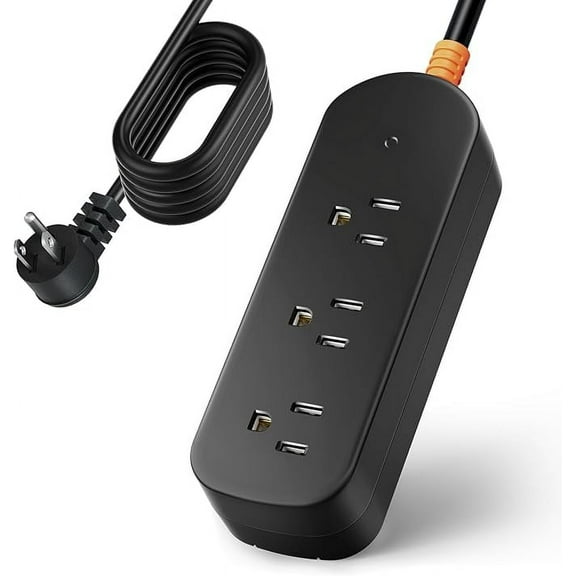 Surge Protector Power Strip - Covozon 3 Outlets 6ft Extension Cord, 1875W Outdoor Power Strip Weatherproof, Mountable Small Power Strip for Home, Outdoor, Travel.