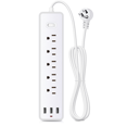 Surge Protector Power Strip, with 5 Outlets and 3 USB Ports, 4ft Extension Cord, ETL Listed