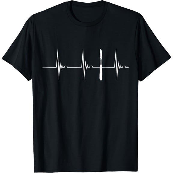 Surgeon Scalpel Heartbeat EKG Pulse Surgical Nursing Surg T-Shirt