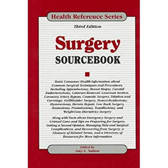 Pre-Owned Surgery Sourcebook (Health Reference) Hardcover