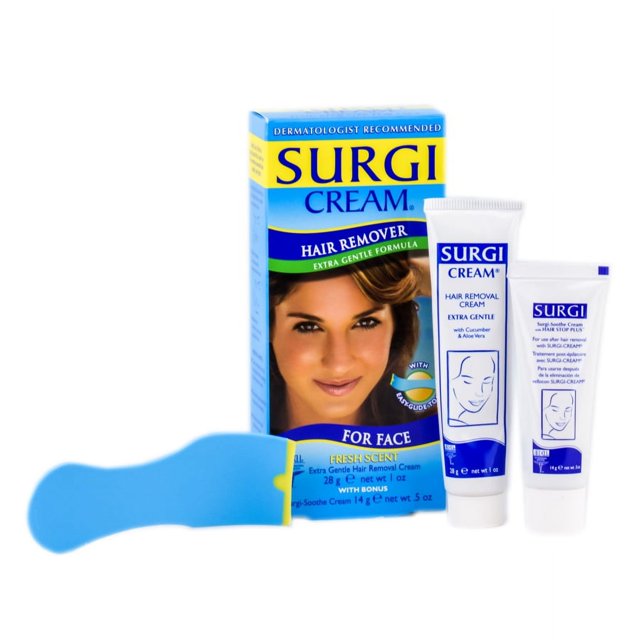 Surgi Cream Hair Remover For Face Extra Gentle Pack of 1 with Sleek
