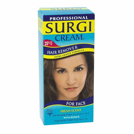 Surgi Professional Cream Hair Remover, Extra Gentle Formula For Face Fresh Scent 1.75 oz