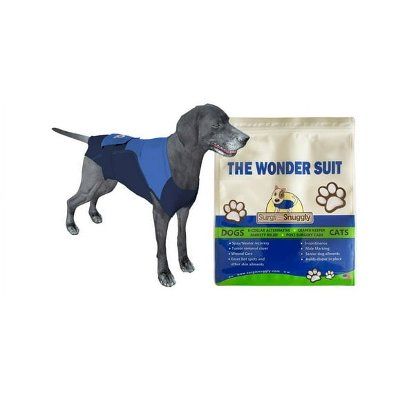 SurgiSnuggly Dog Recovery Suit Post Surgery for Dogs, Female Spay ,Male Neuter, The Original E Collar Dog Cone Alternative Pet Surgical Recovery Suit Works with Bandages for Wounds BB 2XL EC
