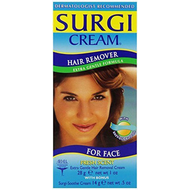 Surgicream Hair Remover Extra Gentle Formula For Face, 1Ounce Tubes
